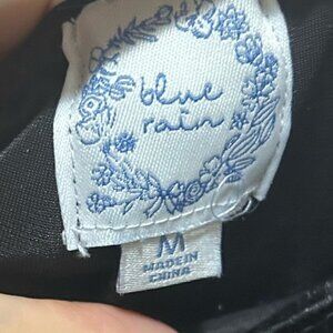 Blue Rain for Francesca’s Black Velour Ruffle Hem Skirt – Size Medium